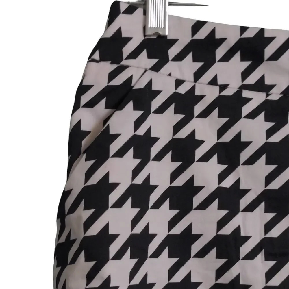Loudmouth Ladies Golf Mini Skort Black White Houndstooth Palm Beaches Logo L - Picture 3 of 10